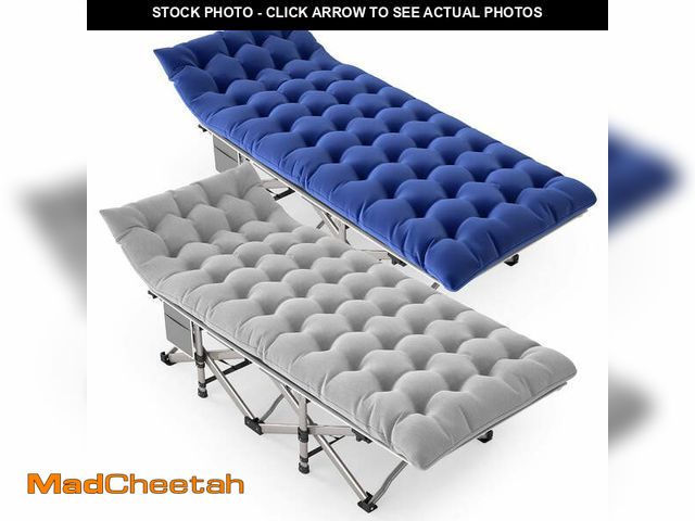 Lot 74-13043493 - Furnibear 2 Pack Camping Cot with Mattress, Heavy Duty Folding Cot Bed for Adults, Portable Sleeping...