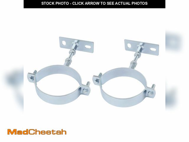 Lot 74-13620963 - 2 Pcs 3 Inch Adjustable Pipe Bracket, Heavy Duty Galvanized Steel Split Ring HangerÃ¯Â¼ÅChimney Adj...