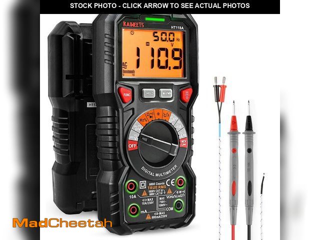 Lot 74-12878117 - KAIWEETS Digital Multimeter TRMS 6000 Counts Voltmeter Auto-Ranging Fast Accurately Measures Voltage...