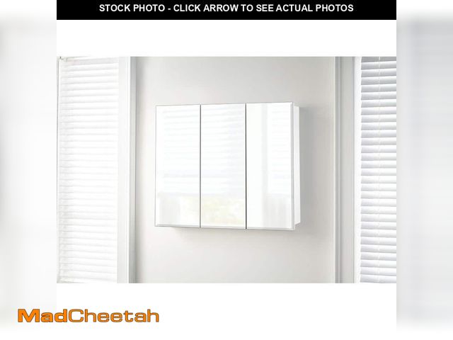 Lot 74-12798097 - Glacier Bay 36.4 in. W x 30.2 in. H Rectangular Medicine Cabinet with Mirror in White with Adjustabl...