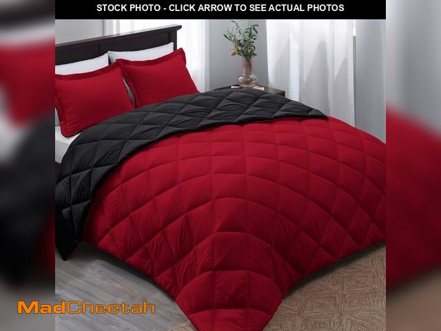 Lot 74-12600710 - Basic Beyond Twin Comforter Set - Red Twin Comforter Set, Reversible Twin Bed Comforter Set for All ...