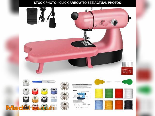 Lot 74-12681961 - Mini Sewing Machine for Kids &amp; Adults, Beginners, Upgraded Embroidery Machine with Sewing Kit, E...