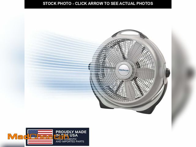 Lot 74-12859284 - Lasko Wind Machine 20" Pivoting Floor Fan with 3 Speeds, Gray, A20301 - UNUSED