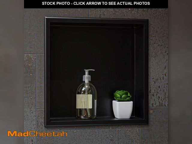 Lot 74-12827359 - *DIRTY/SCRATCHED* ALFI BRAND 16 in. W x 16 in. H x 4 in. D Stainless Steel Shower Niche in Brushed B...