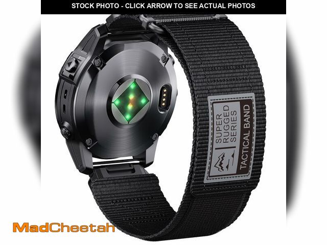 Lot 74-14300342 - NotoCity Nylon Quickfit 26mm Hook and Loop Sport Watch Band Compatible with Fenix 7X Pro Sapphire So...
