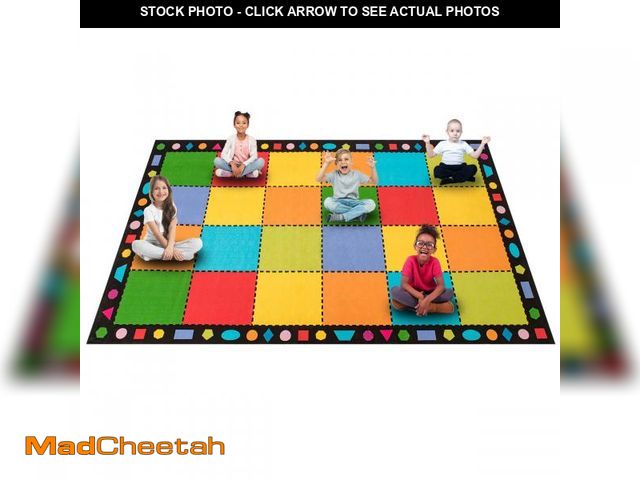 Lot 74-12526359 - Booooom Jackson Classroom Rug 7.5x13ft Large Classroom Carpet Elementary Suitable for Rainbow or Col...