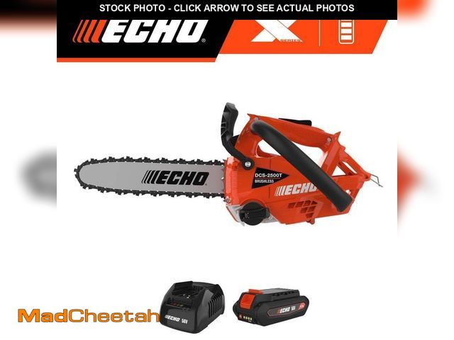 Lot 74-13000150 - ECHO 56V 12 in. X Series Cordless Battery Top Handle Arborist Professional-Grade Chainsaw with 2.5Ah...