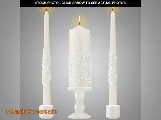 Lot 74-12702056 - Irenare Unity Candles with Holder for Wedding Ceremony Wedding Decortions Accessories Glass Candle H...
