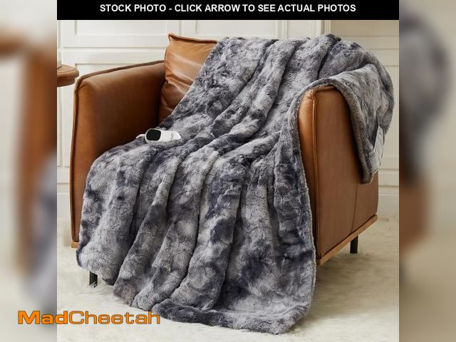 Lot 74-11551267 - Homemate Heated Blanket Electric Throw - 50x60 Heating Blanket Throw 5 Gears Auto-Off 10 Heat Levels...