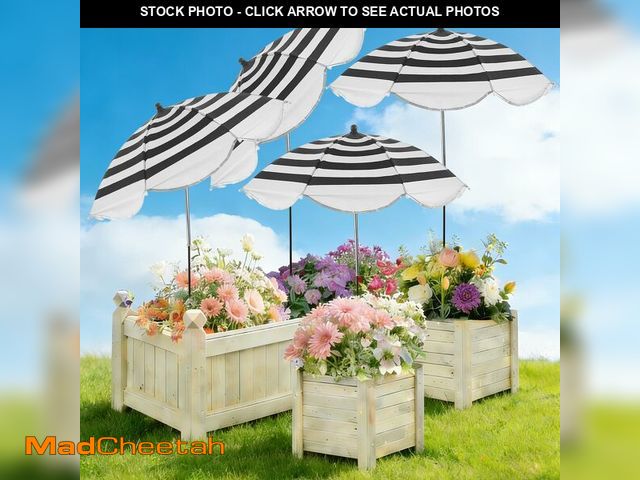 Lot 74-14377202 - 4 Pack Plant Umbrellas for Outdoor Plants 25" Larger Garden Umbrella Sun Shade with Adjustable Angle...