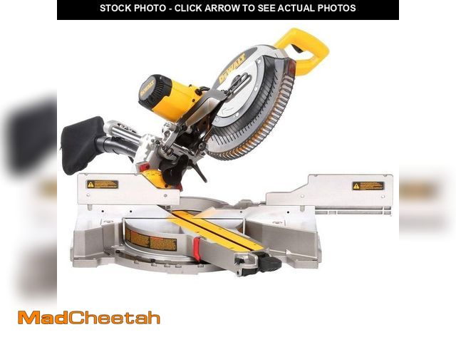 Lot 74-13768614 - DEWALT 15 Amp Corded 12 in. Double Bevel Sliding Compound Miter Saw with XPS technology, Blade Wrenc...