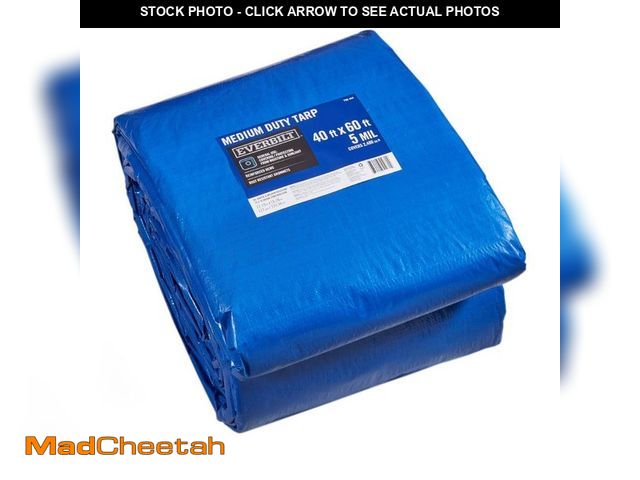 Lot 74-12656082 - Everbilt 40 ft. x 60 ft. Blue Medium Duty Tarp - UNUSED