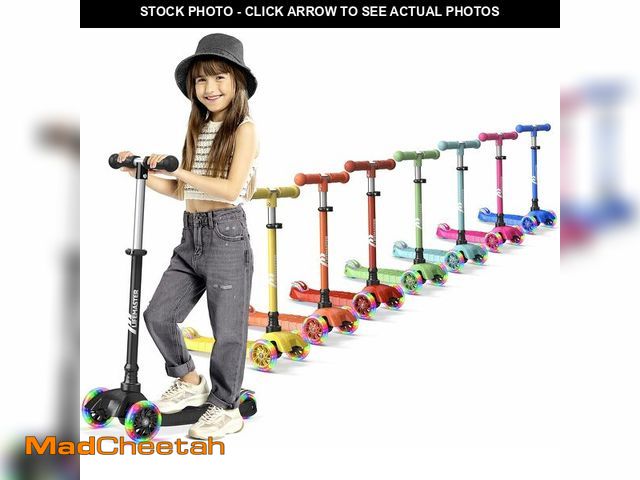 Lot 74-12399911 - Lifemaster Kids Scooter - Children and Toddler 3 Wheel Kick Scooter - LED Wheel Lights Illuminate Wh...