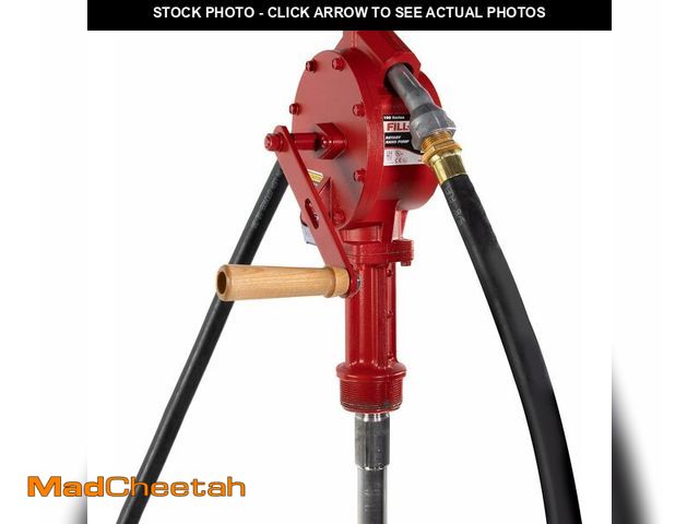 Lot 74-13213942 - Fill-Rite FR112 Fuel Transfer Rotary Hand Pump w/Discharge Hose, Straight Spout, Vacuum Breaker, &am...