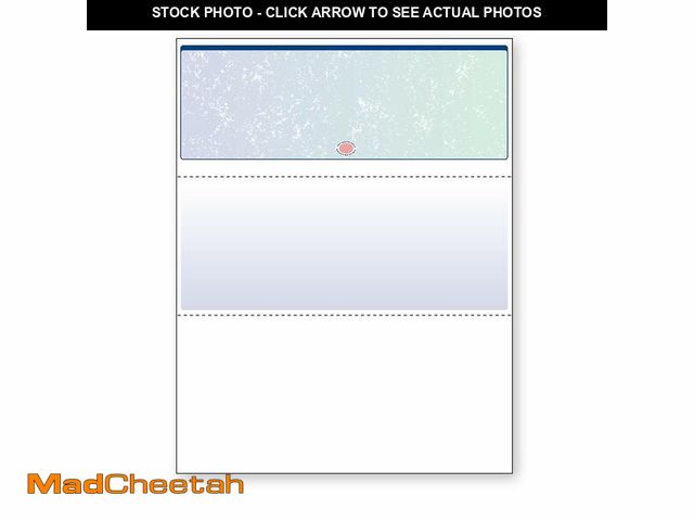 Lot 74-13803023 - DocuGard Blue/Green Premier Prismatic Top High Security Check Paper - QuickBooks &amp; Laser/Inkjet ...