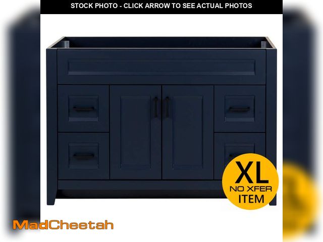 Lot 74-12554681 - Ridge 48 in. W x 22 in. D x 34 in. H Bath Vanity Cabinet without Top in Deep Blue - UNUSED