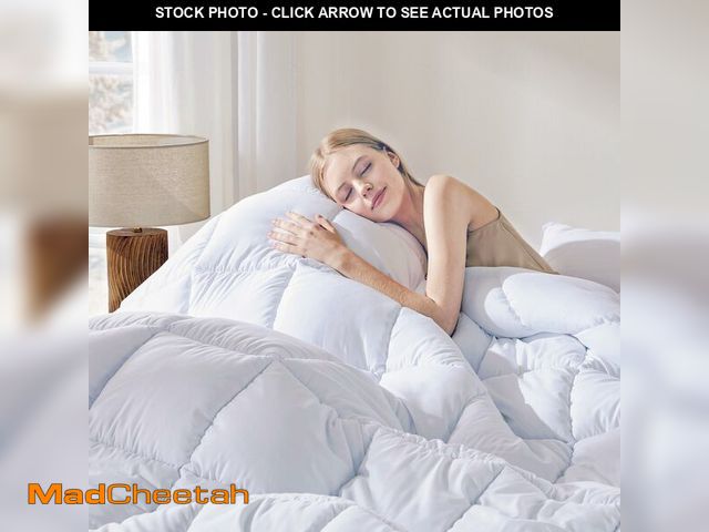 Lot 74-13563882 - DOWNCOOL Comforters Oversize King Size, White All Season Duvet, Lightweight Quilt, Down Alternative ...