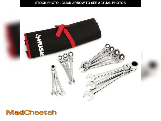 Lot 74-14390159 - Husky Master Metric Flex Head Ratcheting Wrench Set (13-Piece) - UNUSED