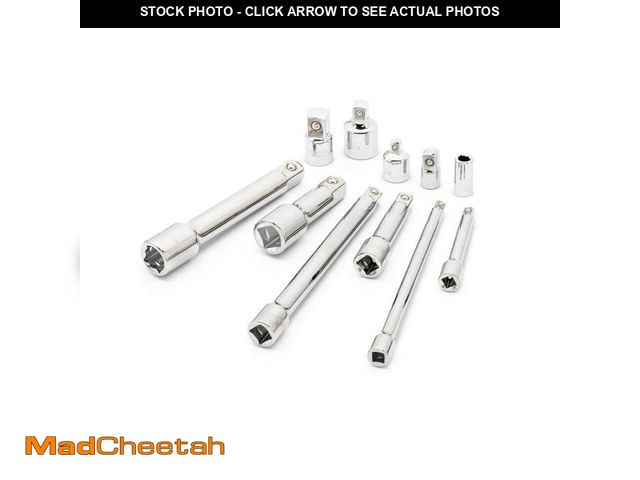 Lot 74-13691765 - *MISSING ONE* Husky 1/4 in., 3/8 in. and 1/2 in. Drive SAE and MM Extension and Adapter Set (11-Piec...