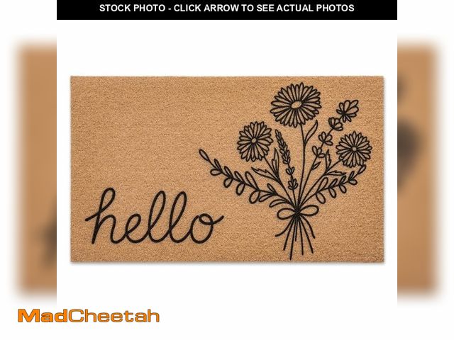 Lot 74-13712219 - Arttown Spring Daisies Door Mat Hello Welcome Doormat Thick Bottom Backing Non-Slip Durable Resist D...