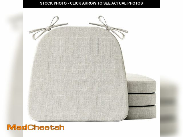 Lot 74-13563991 - IASEAHK Chair Cushions for Dining Chairs Set of 4, Non Slip Kitchen Chair Pads, 17" x 16" x 2", Indo...