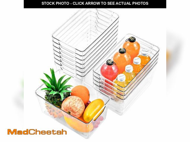 Lot 74-13946375 - 12 Pack Middle Organizers and Storage, Pantry Organization and Storage Bins, Cabinet Organizer, Clea...