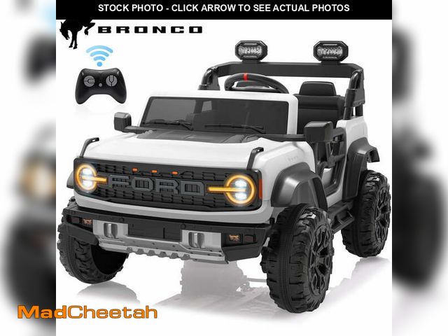Lot 74-13060274 - 24V 2 Seater Ride on Cars, Licensed Ford Bronco Raptor Powered Ride on Toys Truck with Remote Contro...