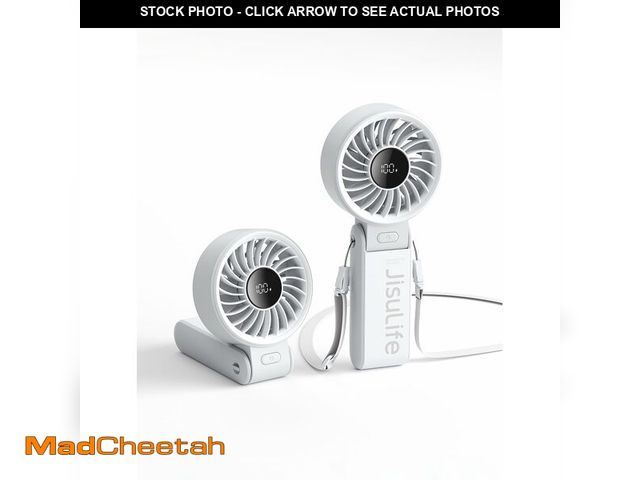 Lot 74-14381854 - JISULIFE Handheld Fan Life7 Ã¢â¬â Ultimate Flexibility: Wide &amp; Strong Airflow, 19.5H Max Cool...