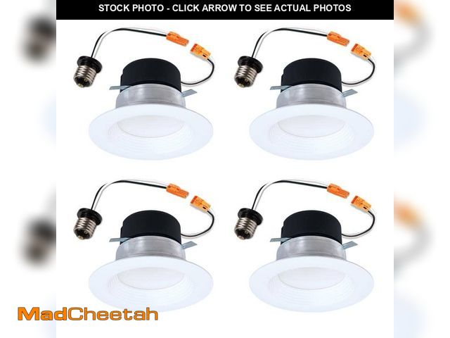 Lot 74-12934654 - HALO LT 4 in. Selectable 5CCT IC Rated Indoor Integrated LED Recessed Light w/ Baffle Trim, 600 Lume...