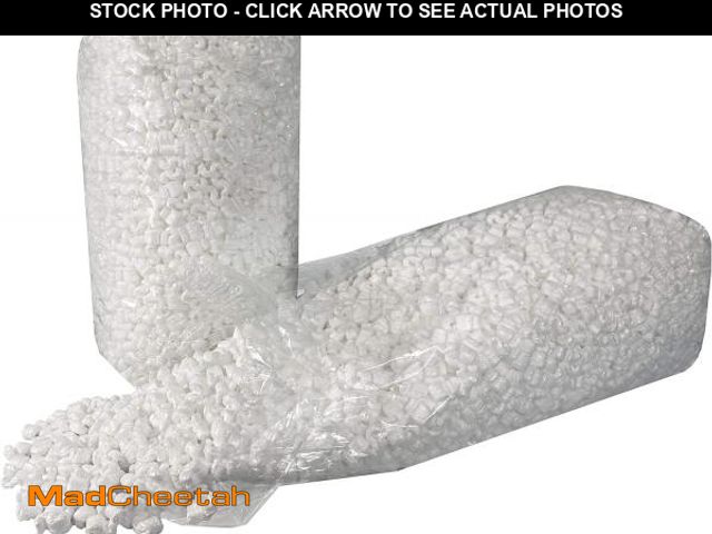 Lot 74-12400210 - UBMOVE White Packing Peanuts, 7 Cu Ft, Void Filling Regular Packing Peanuts, S Shaped Cushion For Sh...