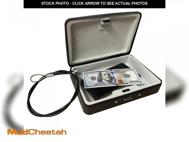 Lot 74-12120702 - SEPOXÃÂ® Water/Fire-Resistant Portable Security Case Lock Box Steel, Personal Travel Safe Storage C...