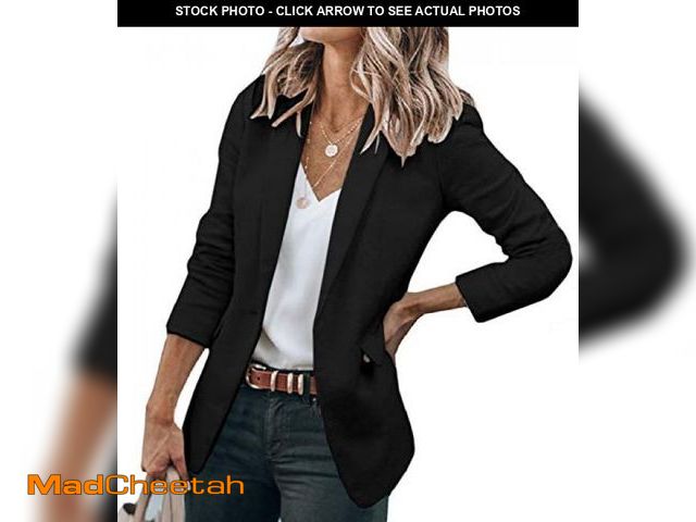 Lot 74-12324889 - (XL) Cicy Bell Womens Casual Blazers Open Front Long Sleeve Work Office Suit Jackets Blazer Black - ...
