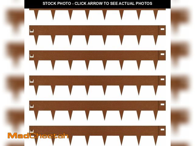 Lot 74-14366624 - Worth Garden 6-Pack 6" H. Corten Steel Landscape Lawn Edging (20Ft Total) - Rust Patina Finish 18-Ga...