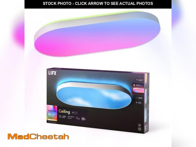 Lot 74-12492349 - LIFX 26 in. Oval Capsule Smart White Multi-Color WiFi Selectable LED Flush Mount Ceiling Light Works...