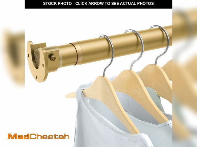 Lot 74-14207438 - Closet Rods for Hanging Clothes, 17 to 69 Inch Heavy Duty Stepless Adjustable Closet Hanging Rod, 1....