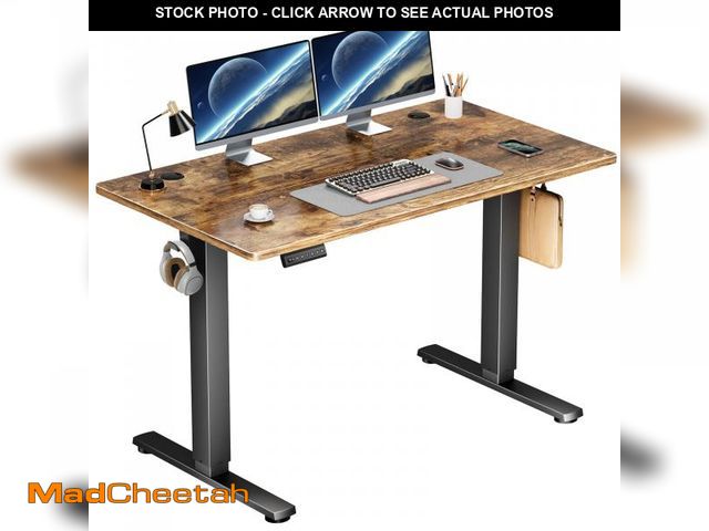 Lot 74-12481002 - edx Electric Standing Desk, Height Adjustable Desk, 48 x 24 Inches Ergonomic Stand up Desk with Memo...