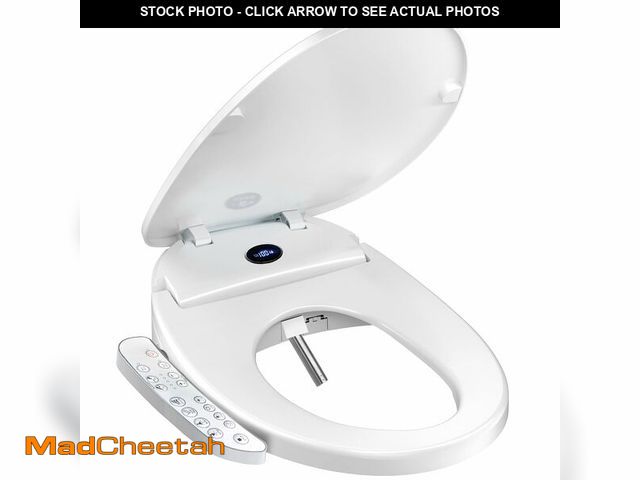 Lot 74-12808511 - XCQQ Bidet Toilet Seat, Bidet Seat With Warm Water Wash, Heated Seat, Air Dryer, Soft Close Lid, Nig...