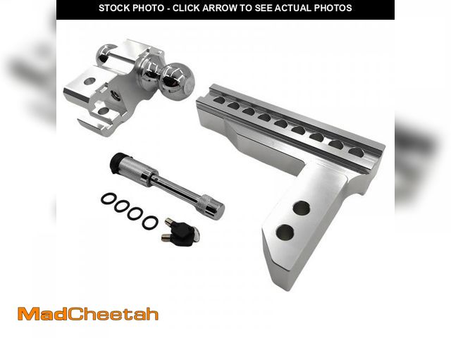 Lot 74-12443371 - Torquizo Trailer Hitch with 8" Adjustable Drop/Rise for 2" Receiver, 18,500 lbs GTW Capacity, Heavy-...