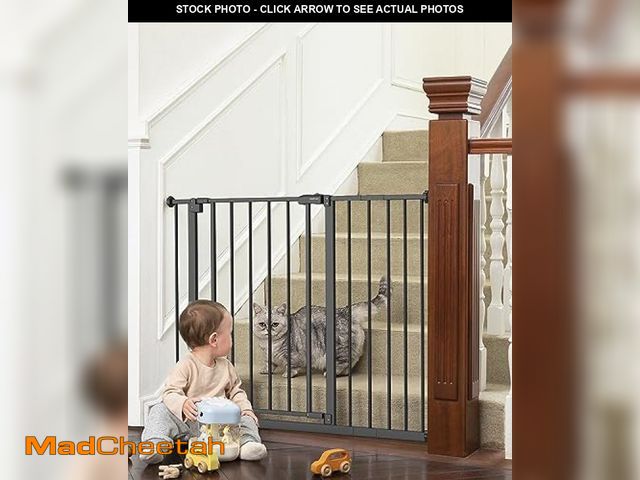 Lot 74-12366062 - InnoTruth 28.9-42.1" Wide Baby Gate for Stairs, 30" Tall Dog Gates for Doorways Expandable One-Hand ...