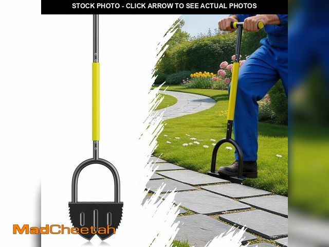 Lot 74-14148135 - Half Moon Edger Lawn Tool with Double V-Shaped Saw-Tooth Blade &amp; Rubber T-Grip, 40in Edging Shov...