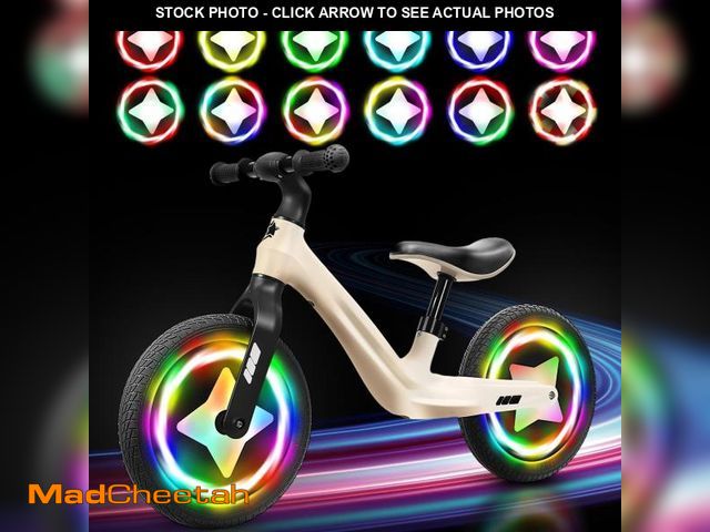 Lot 74-12094874 - Focusport LED Toddler Balance Bike 2-5 Year Old, 17 Colors 7 Flashing Modes Lightweight Kids Push Bi...