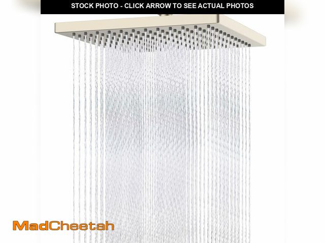 Lot 74-14148353 - Hibbent Thickness Metal Rain Shower Head, 12 Inch High Pressure Shower Heads, Square Large Bathroom ...