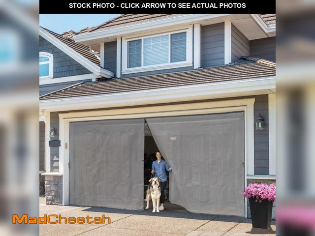Lot 74-11553217 - Magnetic Garage Door Screen 16x7 ft and All Other Sizes - Garage Screen Doors for 2 car Garage Pull ...