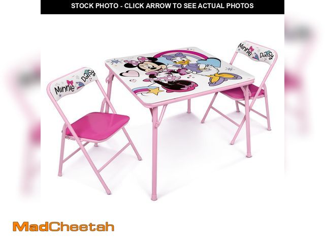 Lot 74-13056123 - Minnie Mouse Kids 3-Piece Activity Table and Chair Set, Pink - UNUSED