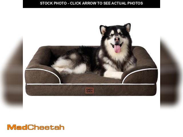 Lot 74-12539862 - EHEYCIGA Orthopedic XL Dog Beds, Waterproof Memory Foam Dog Bed for Extra Large Dogs, Non-Slip Botto...