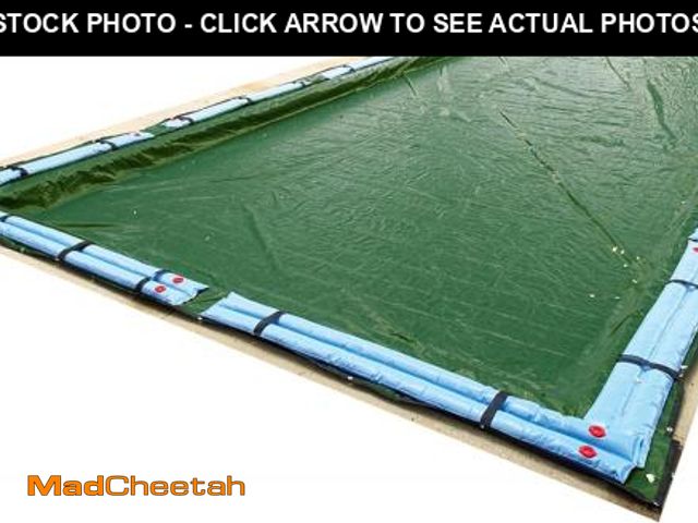 Lot 74-12367321 - Blue Wave Silver 16 ft x 32 ft Rectangular Winter In Ground Pool Cover - Blocks Debris and Sunlight ...