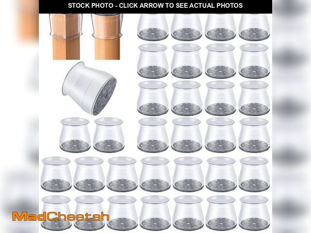 Lot 74-12212348 - 32 Pcs Chair Leg Protectors for Hardwood Floors, Clear Silicone Felt Furniture Leg Cover Pad for Pro...
