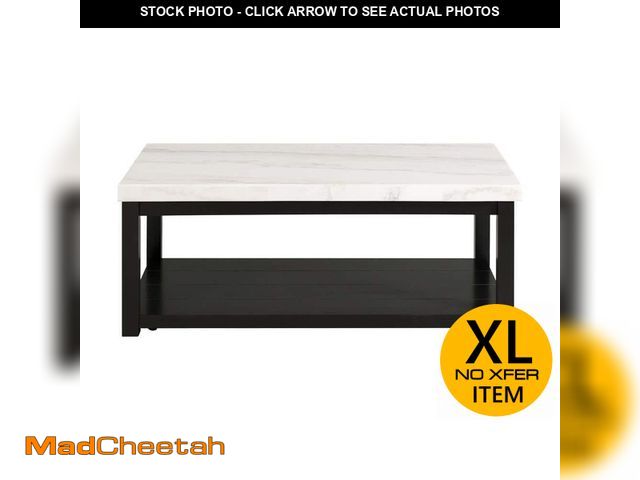 Lot 74-14306819 - Picket House Furnishings Evie White Marble Rectangle 48 in. Coffee Table - UNUSED