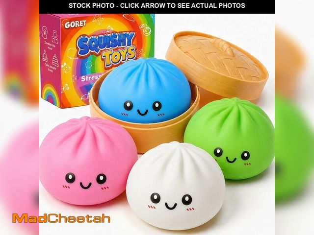 Lot 74-14277736 - 4Pack Dumplings Squishy Toys,Crazy Fun Dumpling Squeeze Fidget Stress Balls,Stretchable Squishies Se...