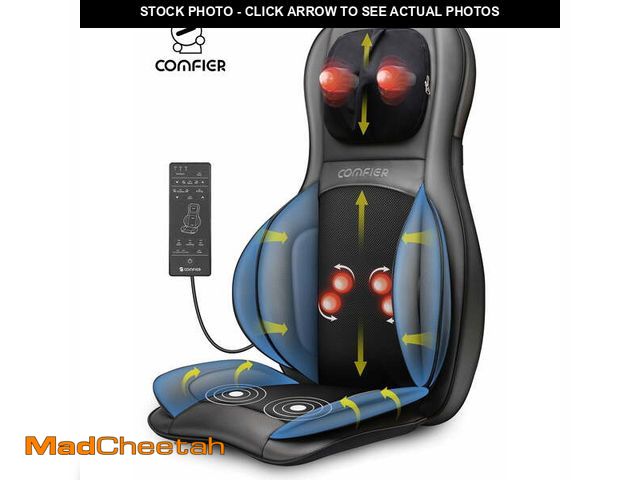 Lot 74-12724045 - Comfier Shiatsu Neck Back Massager, 2D/3D Kneading Massage Chair Pad, Heating Compression Seat Cushi...